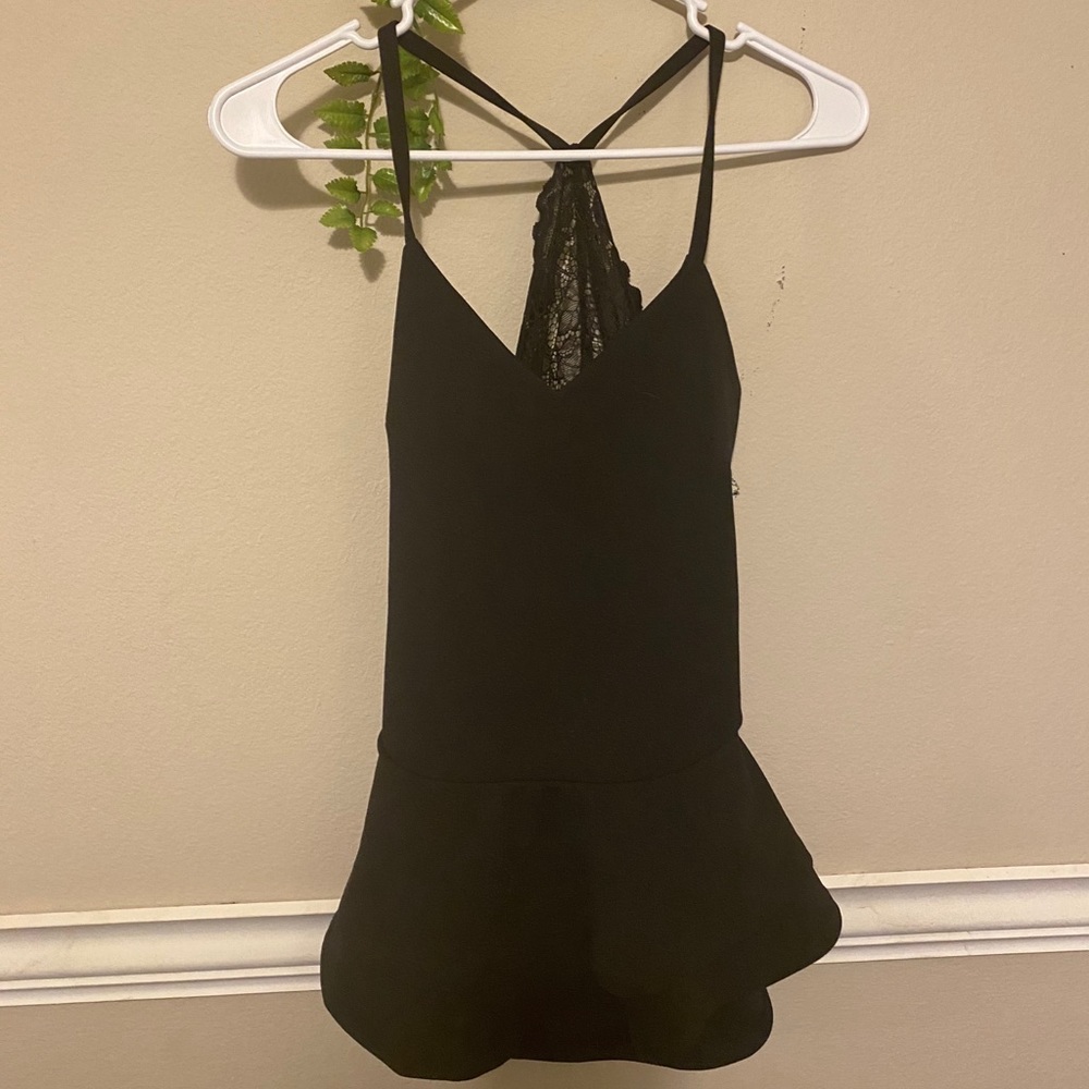 Black Open Back Tanktop